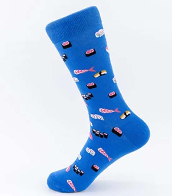 POLLY Rings SF743 Royal Blue Sushi Socks