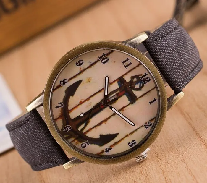 polly Watches W366 Brown Anchors Away Collection Quartz Watch