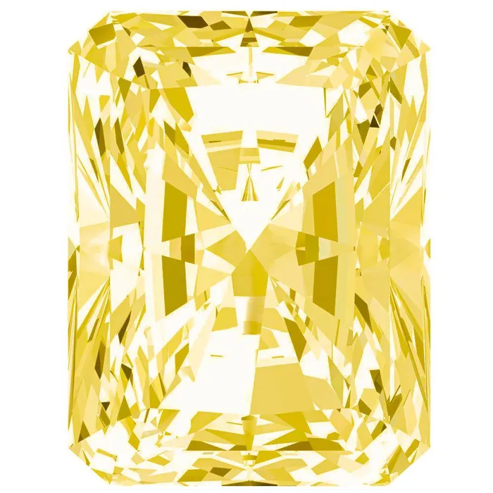 Radiant Canary Yellow FAB Moissanite Loose Stone Fire Brilliance Rings
