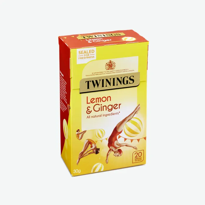 Ramsden International Twinings Revitalising Lemon Ginger 20 Tea Bags Earrings