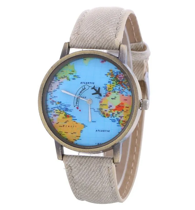 Rings 01 W534 Beige Band Globe Collection Quartz Watch