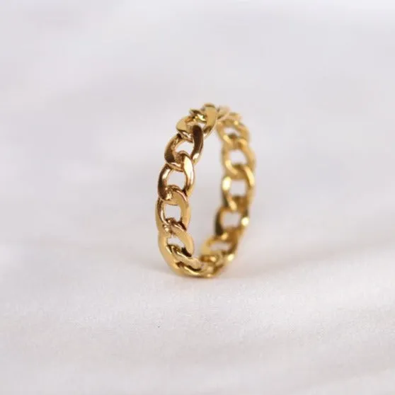 Rings 18K GoldFilled Dainty Cuban Link Ring Jewelvers