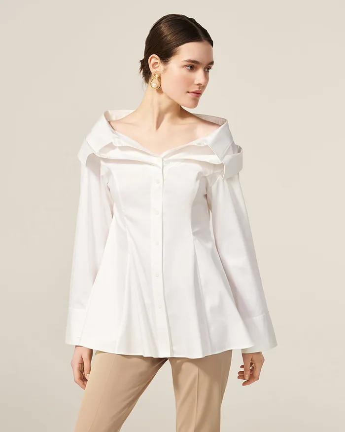 Rings ADEAM White Melbourne Shirt