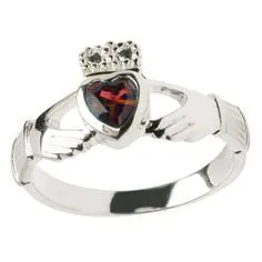 Rings Boru February Birthstone Claddagh Ring