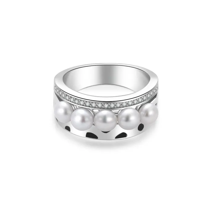 Rings Cheetah Print Pearl Ring WR00263 SAFARI Pearly Lustre