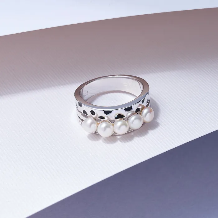 Rings Cheetah Print Pearl Ring WR00263 SAFARI Pearly Lustre