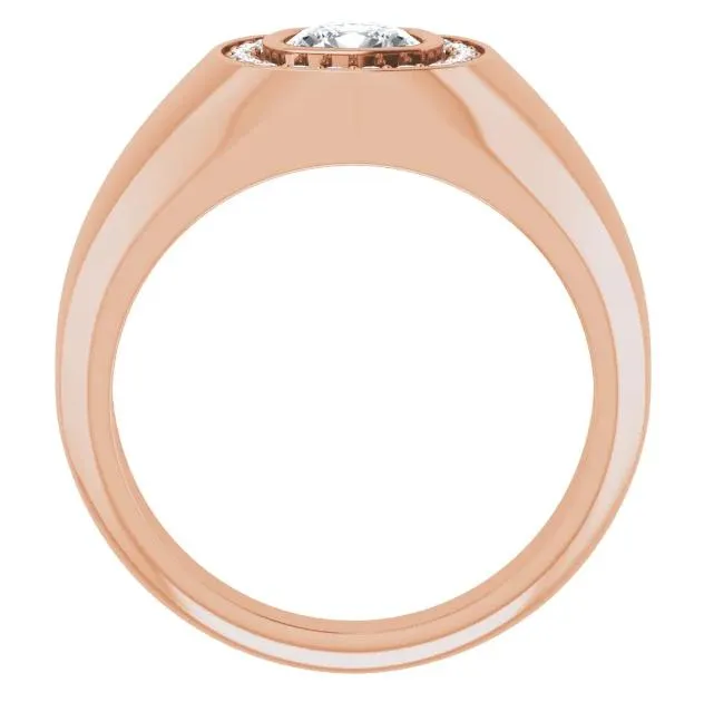 Rings Fire Brilliance Matthew Cushion Moissanite Bezel Diamond Channel Halo Ring