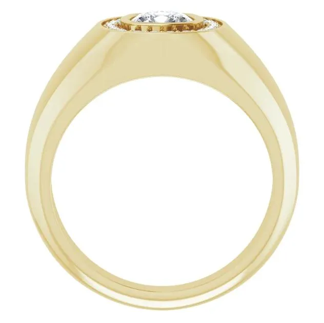 Rings Fire Brilliance Matthew Cushion Moissanite Bezel Diamond Channel Halo Ring