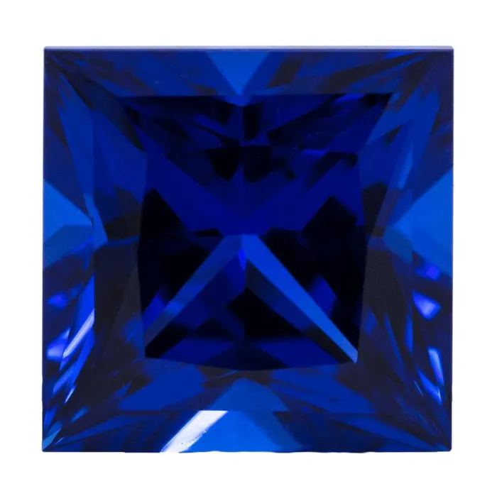 Rings Fire Brilliance Princess FAB LabGrown Blue Sapphire Gems