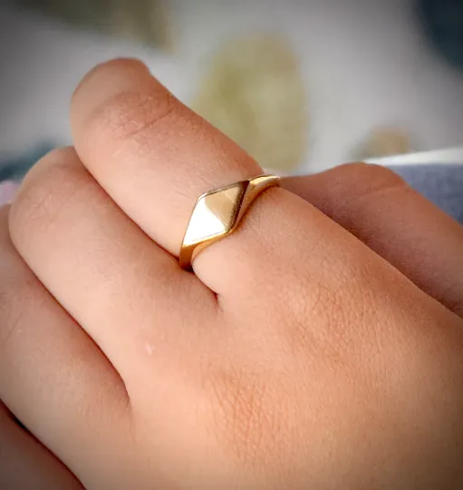 Rings Jewelvers 18k GoldFilled Rhombus Ring Rings Jewelvers 18k GoldFilled Rhombus Ring
