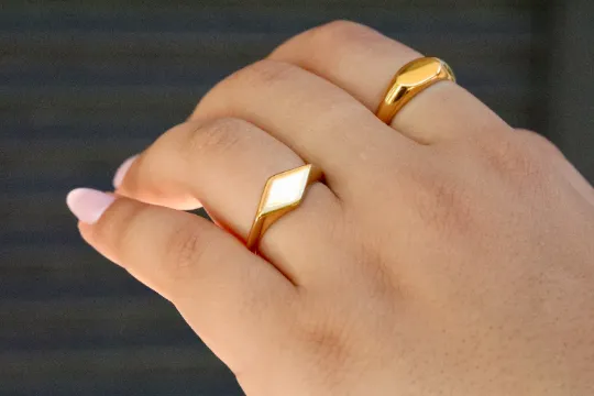 Rings Jewelvers 18k GoldFilled Rhombus Ring Rings Jewelvers 18k GoldFilled Rhombus Ring