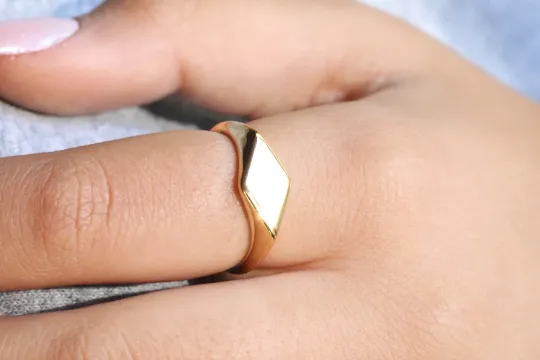 Rings Jewelvers 18k GoldFilled Rhombus Ring Rings Jewelvers 18k GoldFilled Rhombus Ring