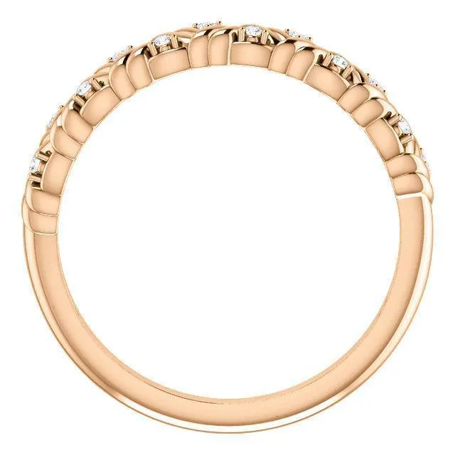 Rings Juliette Round Diamond or Moissanite 12 Eternity Woven Band Fire Brilliance 
