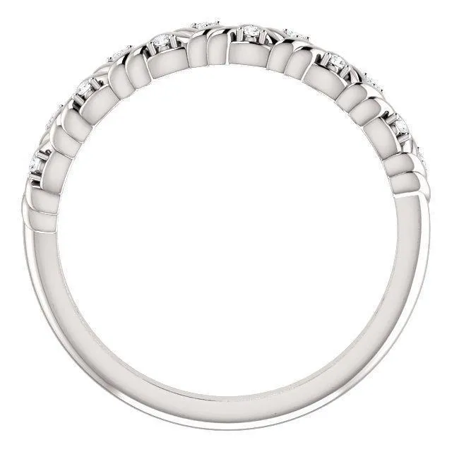 Rings Juliette Round Diamond or Moissanite 12 Eternity Woven Band Fire Brilliance 