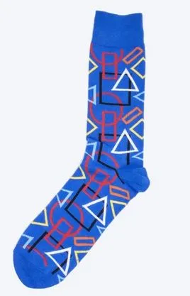 Rings POLLY SF939 Royal Blue Assorted Shapes Socks