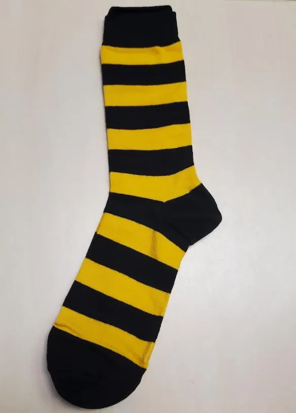 Rings SF1200 Yellow Black Stripe Socks POLLY