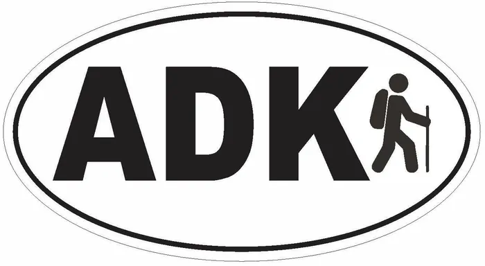 Rings STD3002 ADK Adirondack Hiker Oval Bumper Sticker Winter Park Products
