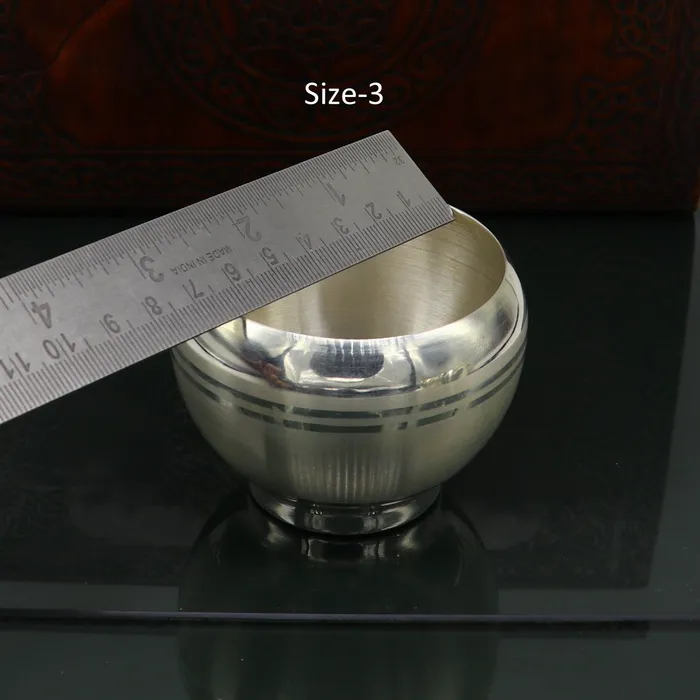 Rings TRIBAL ORNAMENTS 999 fine silver handmade baby food bowl all sizes silver bowl vessel silver baby food dining set silver utensils gifting article sv146