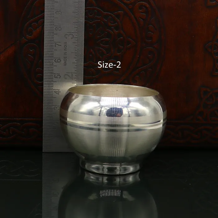 Rings TRIBAL ORNAMENTS 999 fine silver handmade baby food bowl all sizes silver bowl vessel silver baby food dining set silver utensils gifting article sv146