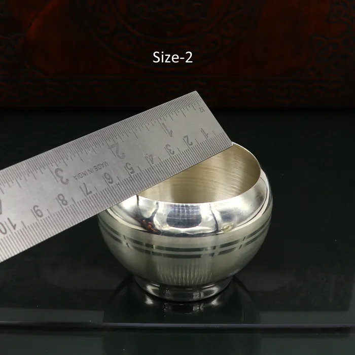 Rings TRIBAL ORNAMENTS 999 fine silver handmade baby food bowl all sizes silver bowl vessel silver baby food dining set silver utensils gifting article sv146