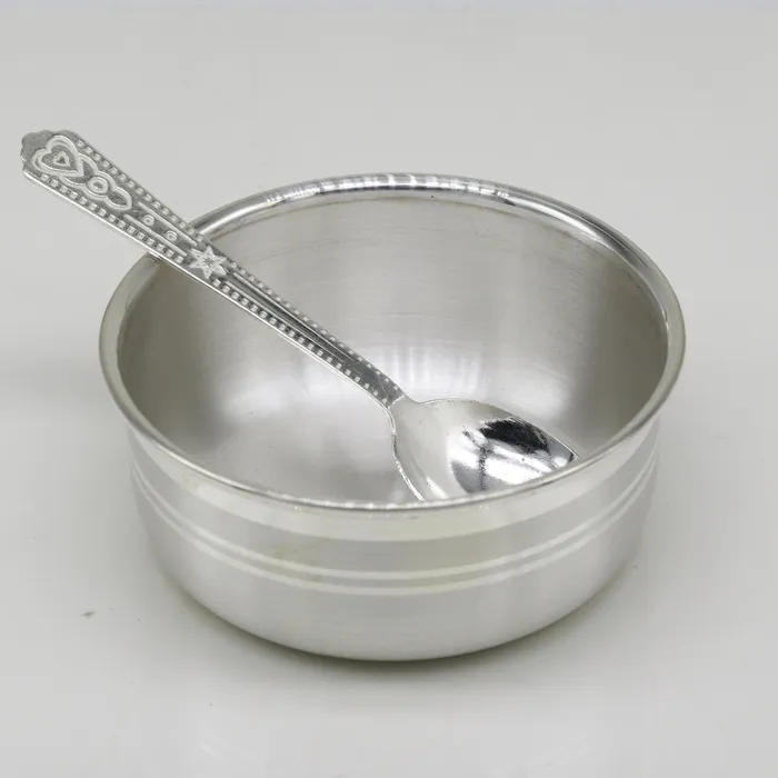 Rings TRIBAL ORNAMENTS 999 pure fine silver handmade silver bowl and spoon set silver has antibacterial propertiesstay babykids healthy silver vessels sv42