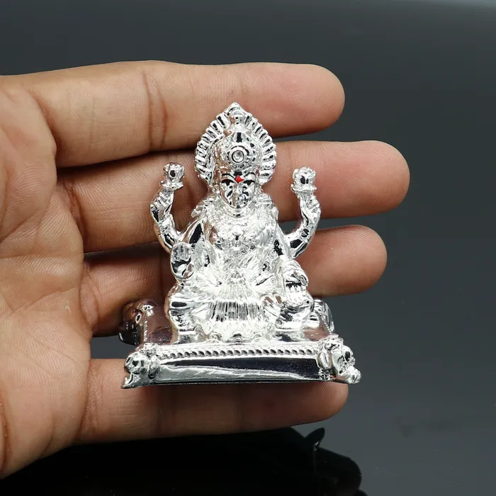 Rings TRIBAL ORNAMENTS Silver goddess Laxmi Outside Silver Covering Inside Wax and Marble Silver Idol W5 Rings TRIBAL ORNAMENTS Silver goddess Laxmi Outside Silver Covering Inside Wax and Marble Silver Idol W5