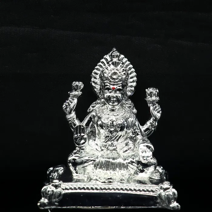 Rings TRIBAL ORNAMENTS Silver goddess Laxmi Outside Silver Covering Inside Wax and Marble Silver Idol W5 Rings TRIBAL ORNAMENTS Silver goddess Laxmi Outside Silver Covering Inside Wax and Marble Silver Idol W5