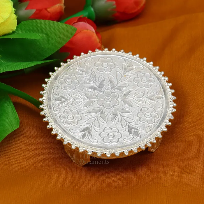 Rings TRIBAL ORNAMENTS Vintage design Sterling silver handmade customize small oval shape tablebazotchouki excellent home puja utensils temple art su427