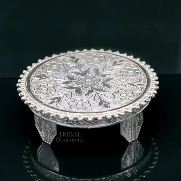 Rings TRIBAL ORNAMENTS Vintage design Sterling silver handmade customize small oval shape tablebazotchouki excellent home puja utensils temple art su427