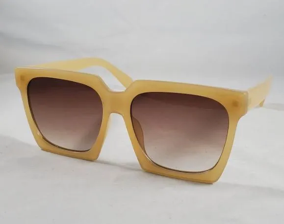 S24 Beige Frame Fashion Sunglasses polly Earrings