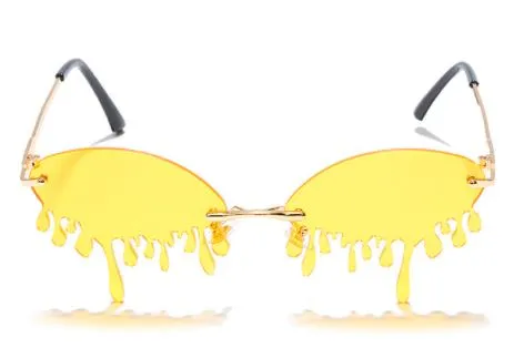 S329 Yellow Dripping Fashion Sunglasses POLLY Earrings
