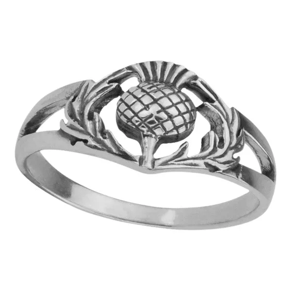 Scottish Thistle Silver Ring Hamilton Young Rings