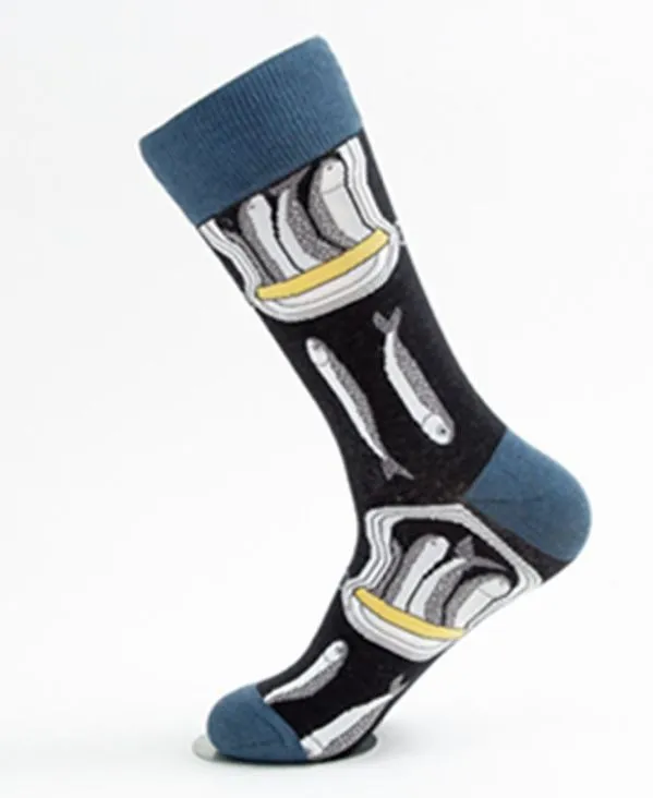 SF941 Black Can of Sardines Socks POLLY Necklaces