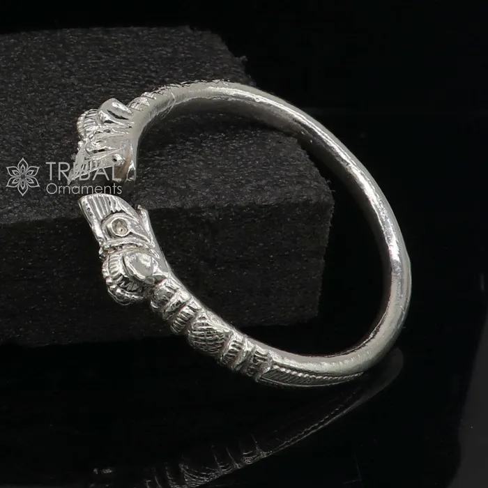 Solid 925 silver handcrafted vintage antique style gorgeous cuff kada bracelet customized adjustable crocodile bracelet for mens nsk801 TRIBAL ORNAMENTS Bracelets