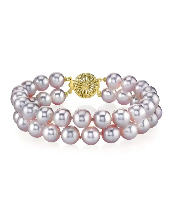 SPT Bracelets 657mm Pink Freshwater Double Pearl Bracelet AAA Quality SPT Bracelets 657mm Pink Freshwater Double Pearl Bracelet AAA Quality