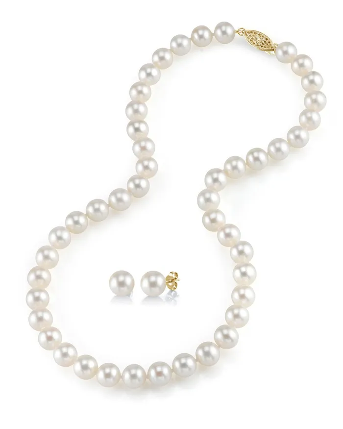 spt Necklaces 7075mm Freshwater Pearl Necklace Earrings