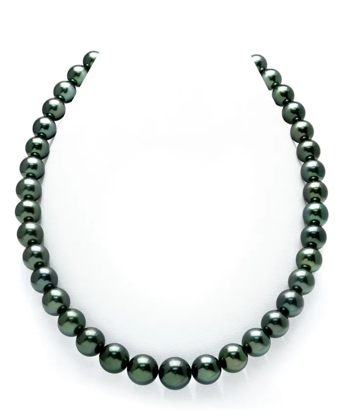spt Necklaces Black Tahitian True Round Pearl Necklace 100120mm AAAAAAA Quality spt Necklaces Black Tahitian True Round Pearl Necklace 100120mm AAAAAAA Quality