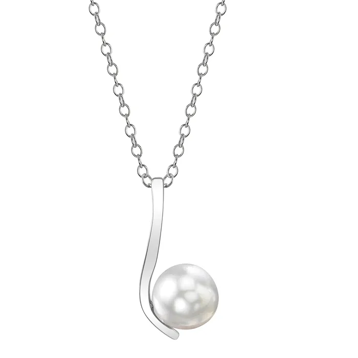 spt White South Sea Pearl Diamond Elizabeth Pendant Necklaces