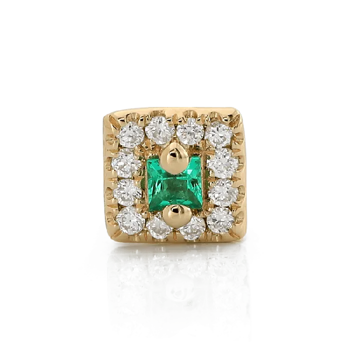Square with Colored Gemstone Emerald Suzanne Kalan Necklaces