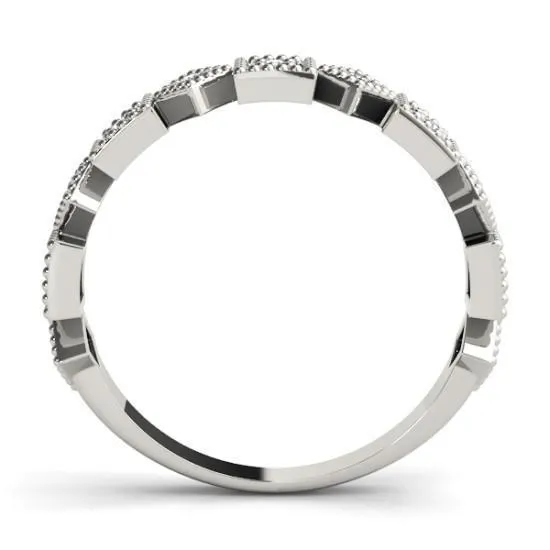 Stackables 12 Eternity TriTone Gold Rotating Milgrain Square Bezels 3Band Set Selectables Fire Brilliance Rings