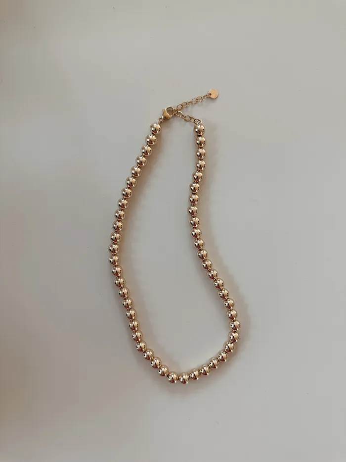 Stylin By Aylin Necklaces 8MM BEADED NECKLACE GOLD