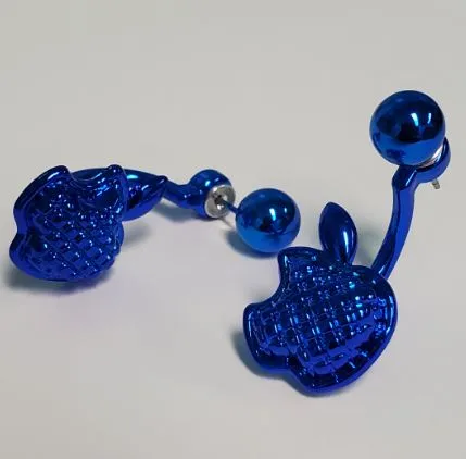 Susan Earrings E230 Royal Blue Apple Peek a Boo Earrings