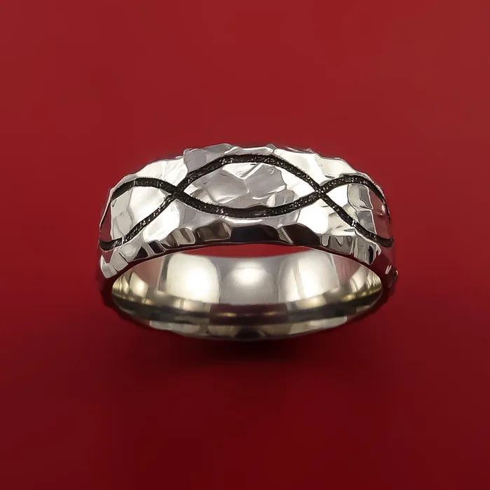Titanium Ring with Infinity Milled Celtic Design and Cerakote Inlays Custom Made Band Lashbrook Rings Titanium Ring with Infinity Milled Celtic Design and Cerakote Inlays Custom Made Band Lashbrook Rings