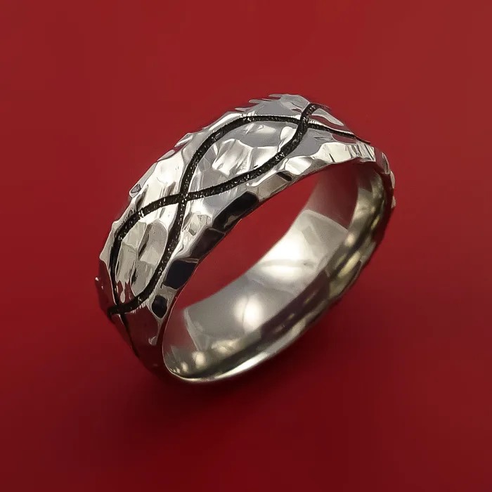 Titanium Ring with Infinity Milled Celtic Design and Cerakote Inlays Custom Made Band Lashbrook Rings Titanium Ring with Infinity Milled Celtic Design and Cerakote Inlays Custom Made Band Lashbrook Rings