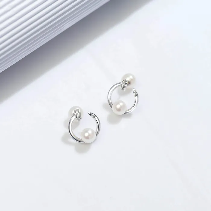 Top Grade Freshwater Pearl Earrings WE00520 Pearly Lustre Earrings