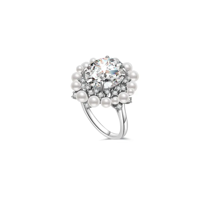 Top Grade Freshwater Pearl Ring WR00225 CELESTE Pearly Lustre Rings