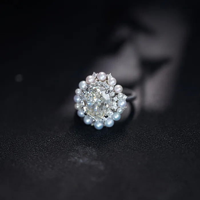 Top Grade Freshwater Pearl Ring WR00225 CELESTE Pearly Lustre Rings