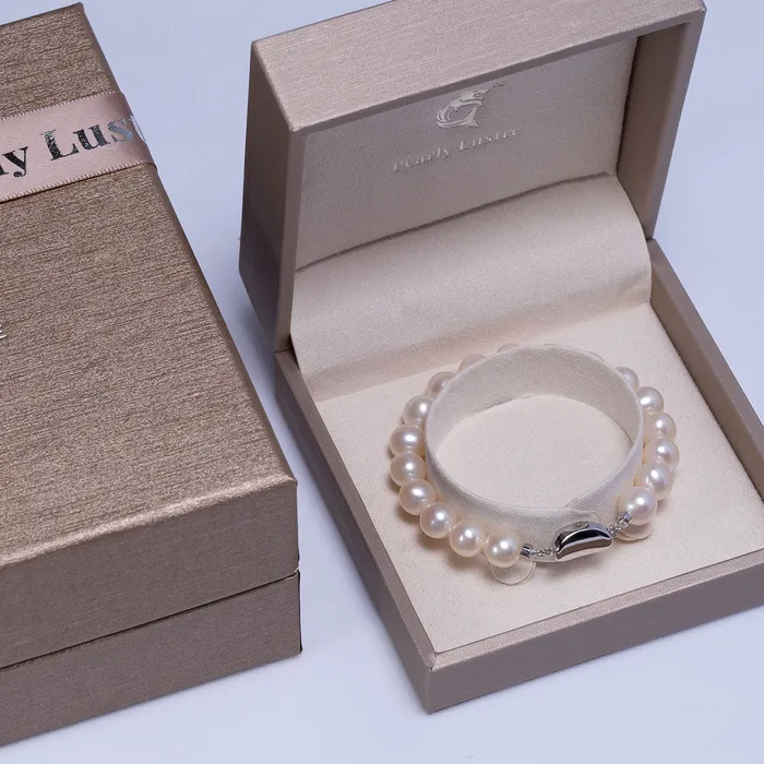 Top Grade White Freshwater Pearl Bracelet WB00240 Pearly Lustre Bracelets