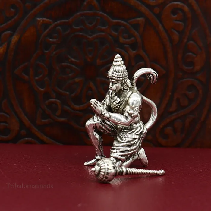 TRIBAL ORNAMENTS 925 silver handmade Lord hanuman 15 statue best puja or gifting god hanuman statue sculpture home temple puja art utensils art124 Rings TRIBAL ORNAMENTS 925 silver handmade Lord hanuman 15 statue best puja or gifting god hanuman statue sculpture home temple puja art utensils art124 Rings