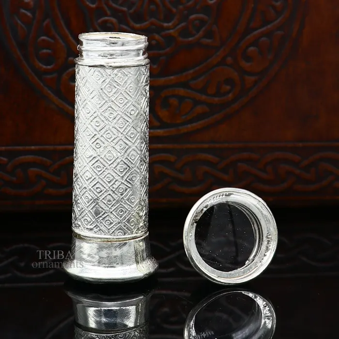 TRIBAL ORNAMENTS 925 Sterling silver handmade 2 sided Tobacco box storage box silver utensils silver box personal box mens accessories su650 Rings